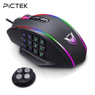 gaming∏✆☢PICTEK PC306 Gaming Mouse for MMO Games, 20 Programmable & Fire Buttons, 16000DPI Optical S