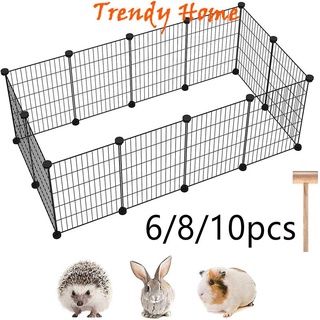【Ready Stock】✵35*35cm DIY Pet Dog Cat Playpen Animal Fence Cage Crate Kennel Extendable pen the f