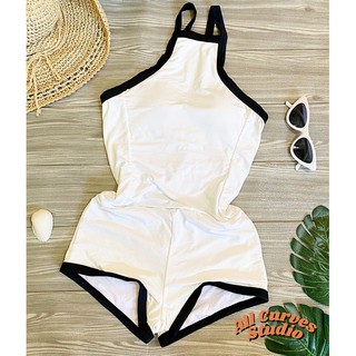 Freesize Ringer Minimalistic One Piece Mall Pullout Sexy Short Swimsuit