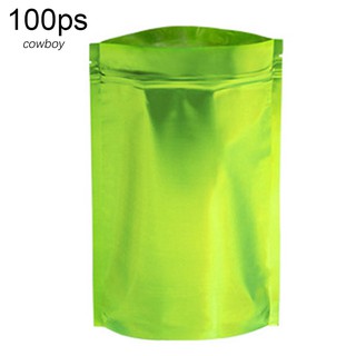 COW_100Pcs 7x10cm Aluminum Foil Waterproof Resealable Ziplock Seal Packaging Bags (8)