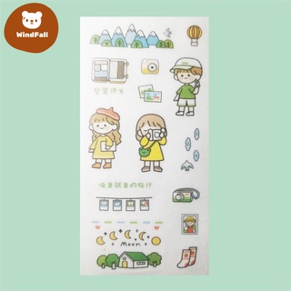Cute Tape Hand Account Mobile Phone Decoration Small Sticker Emoji Sticker Expression Diary DIY WF