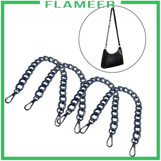 [FLAMEER] 4 Pieces Purse Chain Strap 7.9 Inch DIY Flat Chain Strap Purse Strap Extender Handle Bag Accessories Charms Decoration for Purse Handbags Shoulder Bag