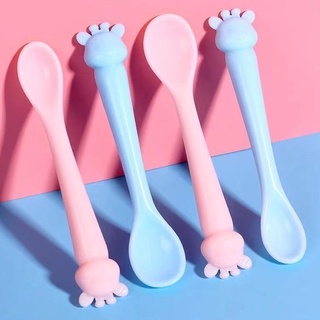Silicone soft spoon for infants, BPA FREE feeding spoon, baby safety training spoon