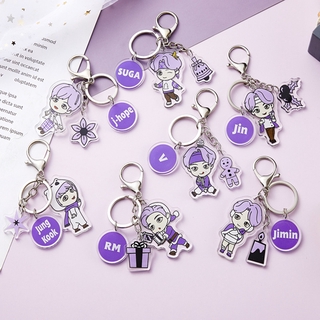 Kpop BTS BE Acrylic Keychain Cute Keyring Bag Pendant Accessories