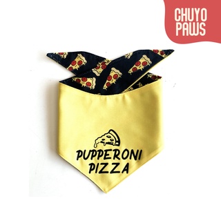 Pupperoni Pizza Statement Bandana for Pets, Dogs and Cats
