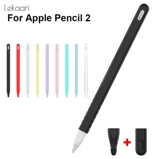 lekaari Apple iPad Pencil Gen 2 Body Case Touch Stylus Pen Nib Cap Cover Protective Sleeve Silicone Ultra Thin Non-Slip Protector Cover