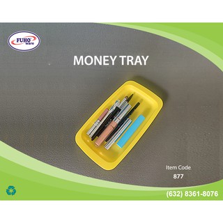 Fuho Money Tray 1 pc - Rectangular Tray, Cash Tray, Bill Tray - Yellow