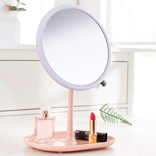 LED Makeup Mirror Rechargeable Dressing Table Mirror Beauty Makeup Mirror Fill Light Face Mirror Desk Table Mirror (1)
