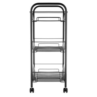 Tools & Home Improvement┇☁Utility Trolley Kitchen Cart 3L Mesh wheels (Black) salon office stationer