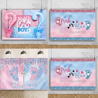 Gender Reveal Baby Shower Backdrop For Photography Boy Or Girl Party Background Decor Photocall Studio Props