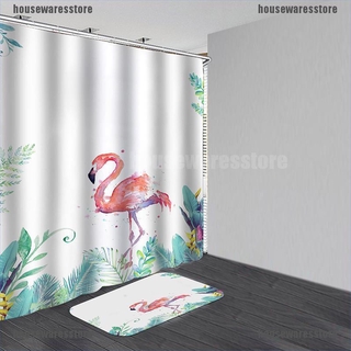 [houseware] Flamingo Waterproof Bathroom Shower Curtain Bath mat Multiple size