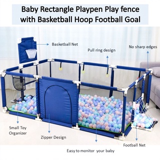 Baby Playpen Play Fence Stainless Children Game Bed Children Fence Indoor Play Yard Safety Playpen (3)