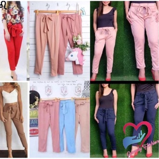 Korean Fashion Candy Pants With Belt Free Size (27-28)