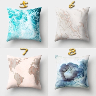 Pillow Case Geometric Marble Texture Elegant Lines Cushion (3)