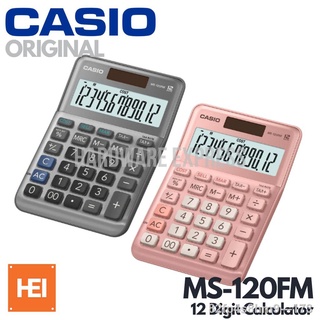Stationery✲◈CASIO Original 12 Digit Calculator MS-120FM Pink or Grey