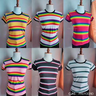 Rainbow Stripe Top | CJAS