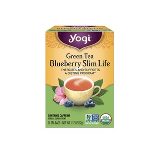 Yogi Organic Green Tea Blueberry Slim Life 16 Tea Bags