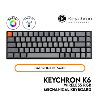 Keychron K6 Mechanical Keyboard (65% Layout, Wired/Bluetooth, RGB, Gateron, Hot-Swap)