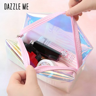 【DAZZLE ME】 Makeup Bag Transparent Pouch Cosmetic Cases Travel Zipper Toiletry Kit Beauty Tools (4)