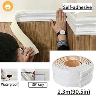 2.3m Waterproof Removable 3D Pattern Wallpaper Border Wall Decor Removable Edge Band