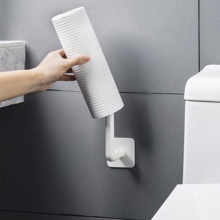 Kitchen Self-adhesive Accessories Under Cabinet Paper Roll Rack Towel Holder Tissue Hanger Storage Rack for Bathroom Toilet