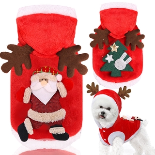 Pet clothes fall/winter flannel warm and festive foreign trade dog clothes cat elk Christmas clothes New Year's Eve