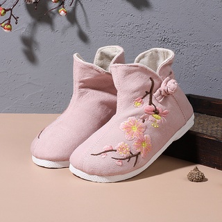 【 Tang 】 Girls Embroidered Shoes Vintage Ethnic Embroidery Pattern Children's Shoes