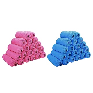 New 100 Pcs Disposable Shoe Covers Indoor Cleaning Floor Non-Woven Overshoes for Women Men
