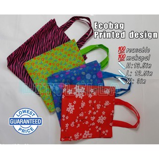 Eco Bag Expandable Reusaable Printed Tote Bag Shopping Bag Non woven Fabric Locally Made