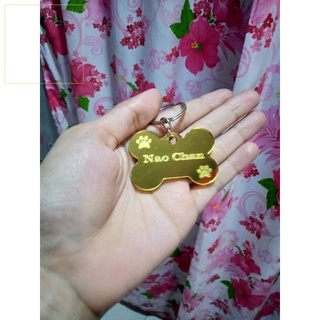 【Available】❄personalize pet tag acrylic gold
