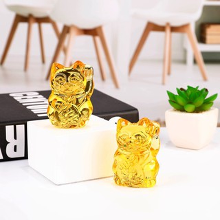 Chinese Yellow Crystal Feng Shui Lucky Cat Fortune Frog Gift Home Decorations@#A15PH