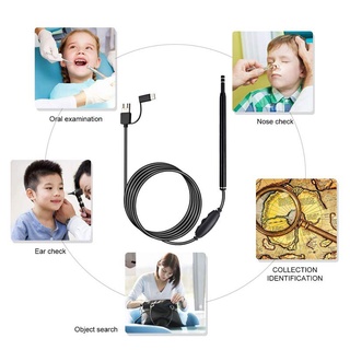 Ear Cleaning Endoscope Camera 5.5mm 0.3mp 3in1 Visual Ear Pick USB Ear Spoon Type-c Ear Otoscope Borescope for Android (6)