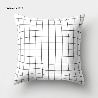 COD Black and White Geometric Throw Pillow Case Square Cushion Cover Waist Rest (6)