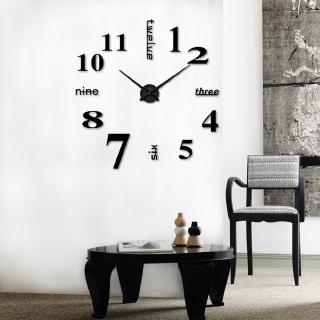 New Modern DIY Chic Modern Large Wall Clock 3D Mirror