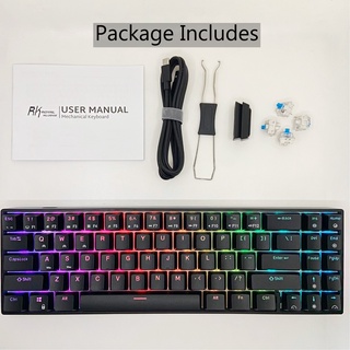[New update] ROYAL KLUDGE RK71 Hot-swappable 70% RGB Dual-mode Bluetooth Wireless Mechanical Gaming Keyboard (8)