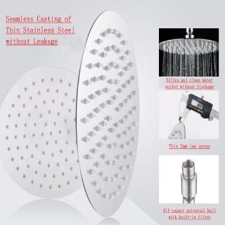 Stainless Steel Ultra-thin Waterfall Shower Heads Rainfall Shower Head Rain Shower Square Round (1)