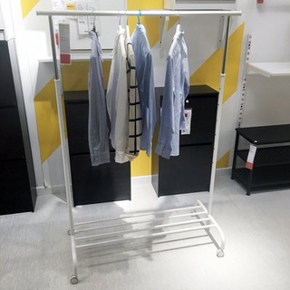 IKEA drying rack Lijia drying clothes drying rack hanging clothes storage with wheels mobile Mulig p
