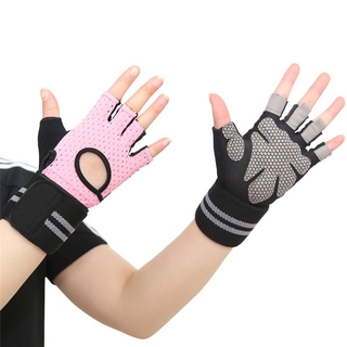 Men Women Weightlifting Gloves Gym Half Finger Sports Fitness Gloves Anti-slip Resistance Exercise Training Wrist Gloves