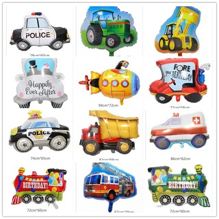 Car Truck Train Balloons Children Gifts Happy Birthday Party Decorations
