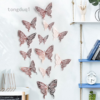 12 Pcs 3D Butterfly Wall Stickers Art Decor Decals