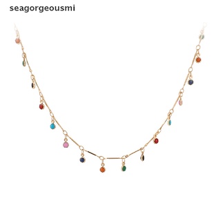 SSPH Boho Women Choker Tassels Multicolour Beads Pendant Necklace Chain Jewelry Gifts Fad