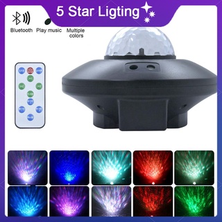 [Ready Stock]Led Star Projector Night Light Galaxy Starry Night Lamp Ocean Wave Projector with Music