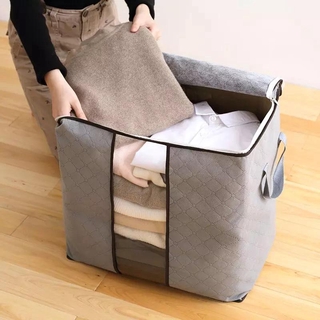 Foldable Clothes Quilt Storage Bag/Large Non-woven Clothes Zipper Storage Bag /Portable Save Space Closet Organizer For Pillow Quilt Blanket Bedding