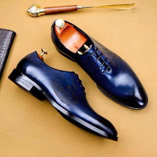Genuine leather Men casual shoes business dress banquet suit shoes men brand brogue wedding oxford s