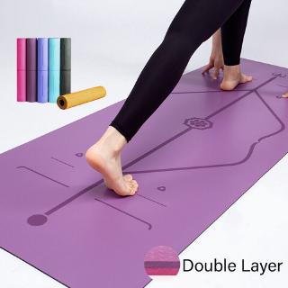 USALiforme TPE Yoga Mat 183x61cm Female Non-slip Thickened Lengthened Widened Beginner Fitness Pilates Yogamat Tasteless