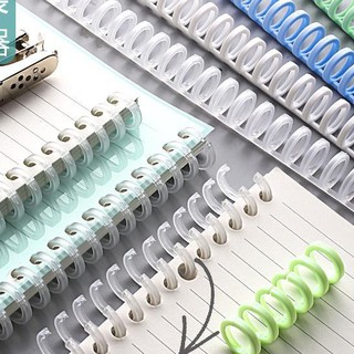 Loose-leaf binding strip ring buckle 30-hole coil diy binder frosted cover paper book hoop plastic a4 hole puncher random circle 26