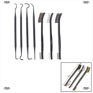Trip ❤ 7pcs/Set Cleaning Kit 3pcs Steel Wire Brush + 4pcs Nylon Pick Set Universal