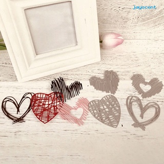 jayscent 4 Pcs Cutting Dies Set Convenient Lovely Design Heart-shaped Valentine's Day Cutting Dies for Gift