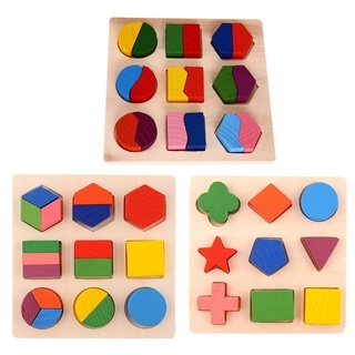 Kids Baby Wooden Toys Learning Geometry Educational Toys Puzzle Early Learning Intellectual Kids Fun Toys