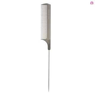 【pink you】Rat Tail Comb Black Fine-tooth Metal Pin Hairdressing Hair Style Brush Adding Volume Detangling Brush